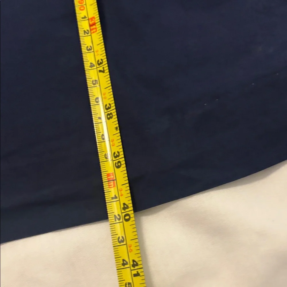 LL Bean Signature Navy Poplin Dress SZ 16 100% Cotton fit & flare lined midi - Picture 7 of 14